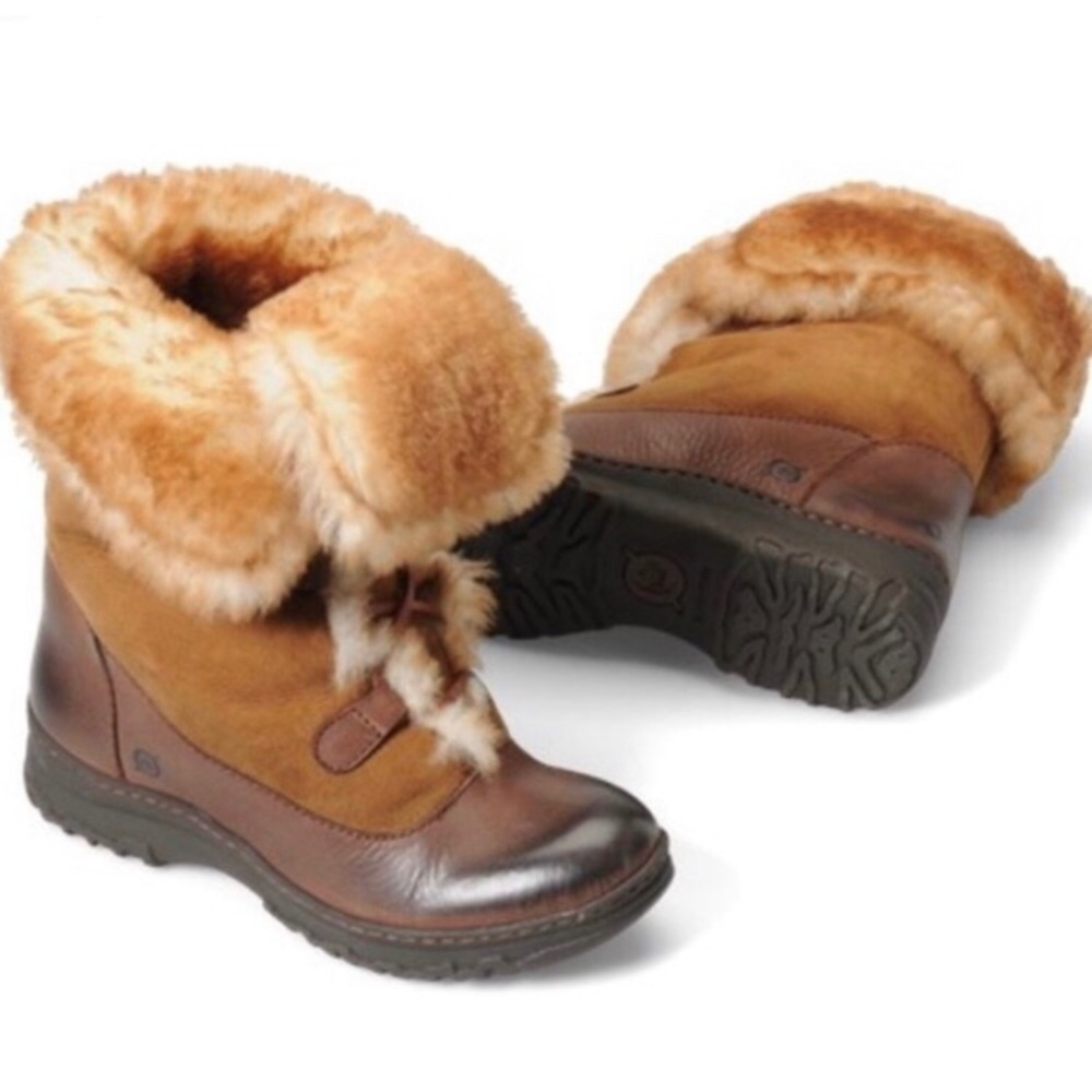 Born RARE Canoe Shearling Lined Tan Filo Boots